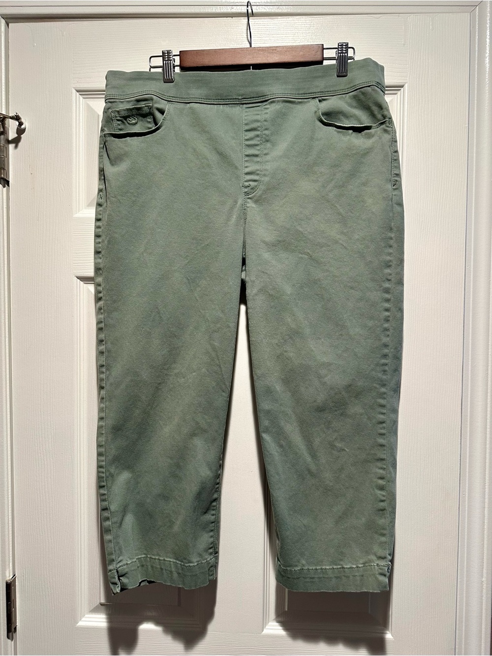 Gloria Vanderbilt Women’s Sage Green Cropped Chino Pants